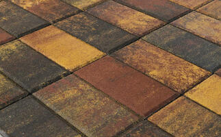  Брусчатка Braer Прямоугольник ColorMix 200х100х40мм цвет Туман: внешний вид